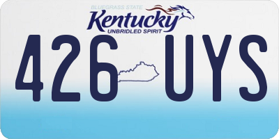 KY license plate 426UYS