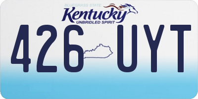 KY license plate 426UYT