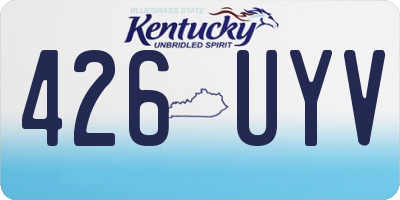 KY license plate 426UYV
