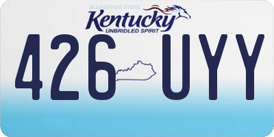 KY license plate 426UYY