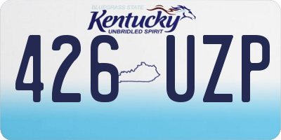 KY license plate 426UZP