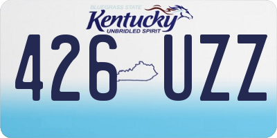KY license plate 426UZZ