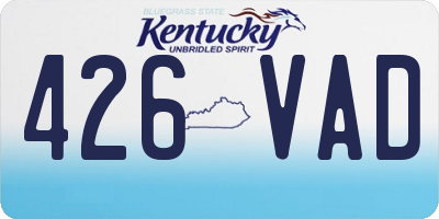 KY license plate 426VAD