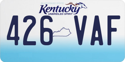 KY license plate 426VAF