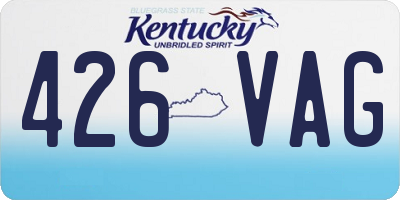 KY license plate 426VAG