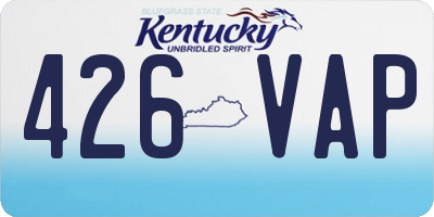 KY license plate 426VAP