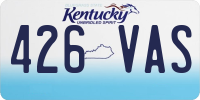 KY license plate 426VAS