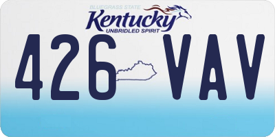 KY license plate 426VAV