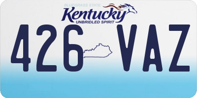 KY license plate 426VAZ