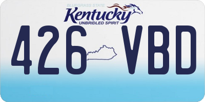 KY license plate 426VBD