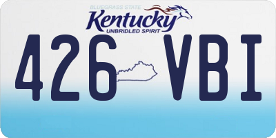 KY license plate 426VBI