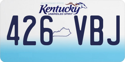 KY license plate 426VBJ