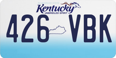 KY license plate 426VBK