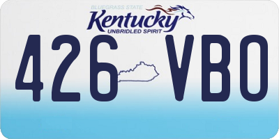 KY license plate 426VBO
