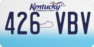 KY license plate 426VBV