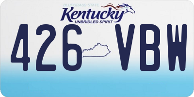 KY license plate 426VBW
