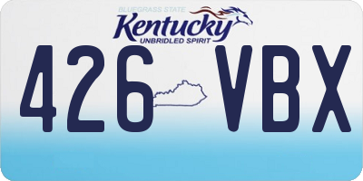 KY license plate 426VBX
