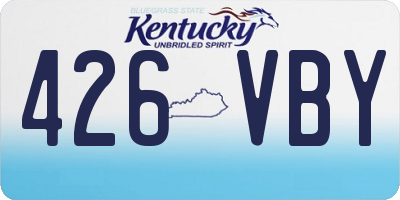 KY license plate 426VBY