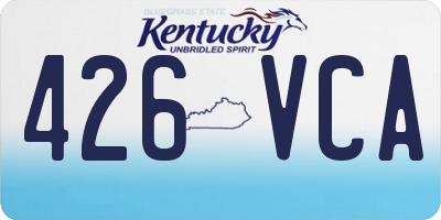 KY license plate 426VCA