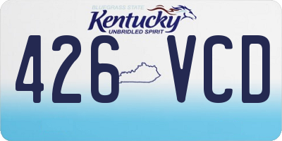 KY license plate 426VCD
