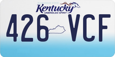 KY license plate 426VCF