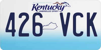 KY license plate 426VCK