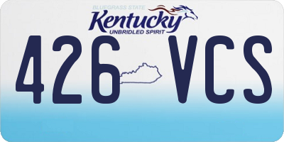 KY license plate 426VCS