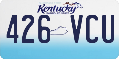 KY license plate 426VCU