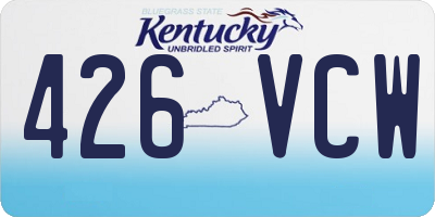 KY license plate 426VCW