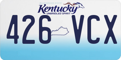 KY license plate 426VCX