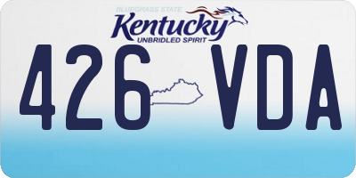 KY license plate 426VDA