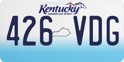 KY license plate 426VDG