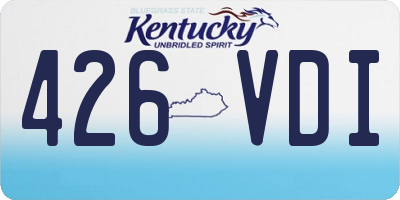 KY license plate 426VDI