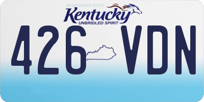 KY license plate 426VDN