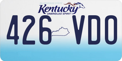 KY license plate 426VDO