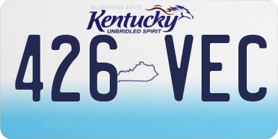 KY license plate 426VEC