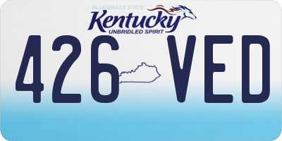 KY license plate 426VED