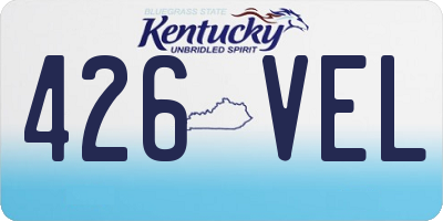 KY license plate 426VEL