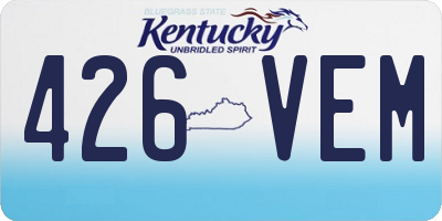 KY license plate 426VEM