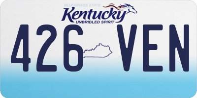 KY license plate 426VEN