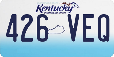 KY license plate 426VEQ