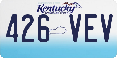 KY license plate 426VEV