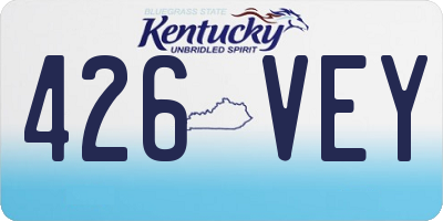 KY license plate 426VEY