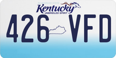KY license plate 426VFD