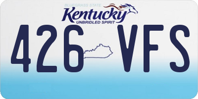 KY license plate 426VFS
