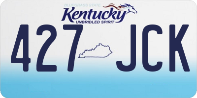 KY license plate 427JCK