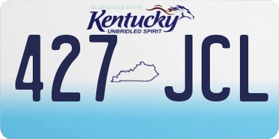 KY license plate 427JCL