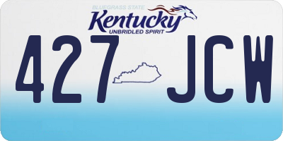 KY license plate 427JCW