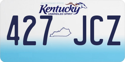 KY license plate 427JCZ