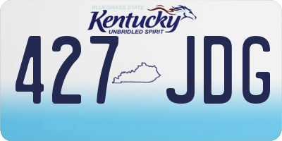 KY license plate 427JDG